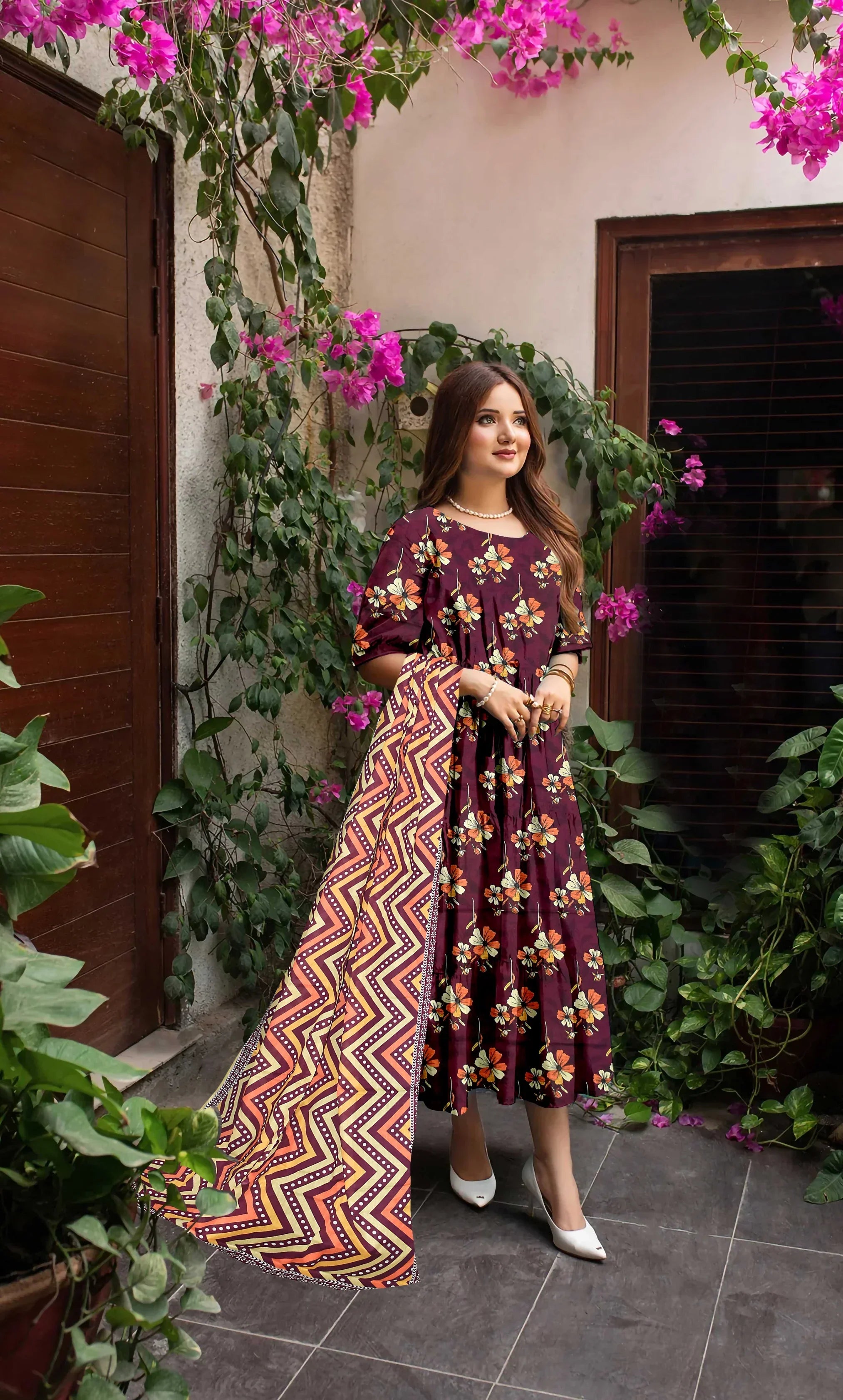 3 Piece Unstitched Premium Lawn Suit- BA-V-14