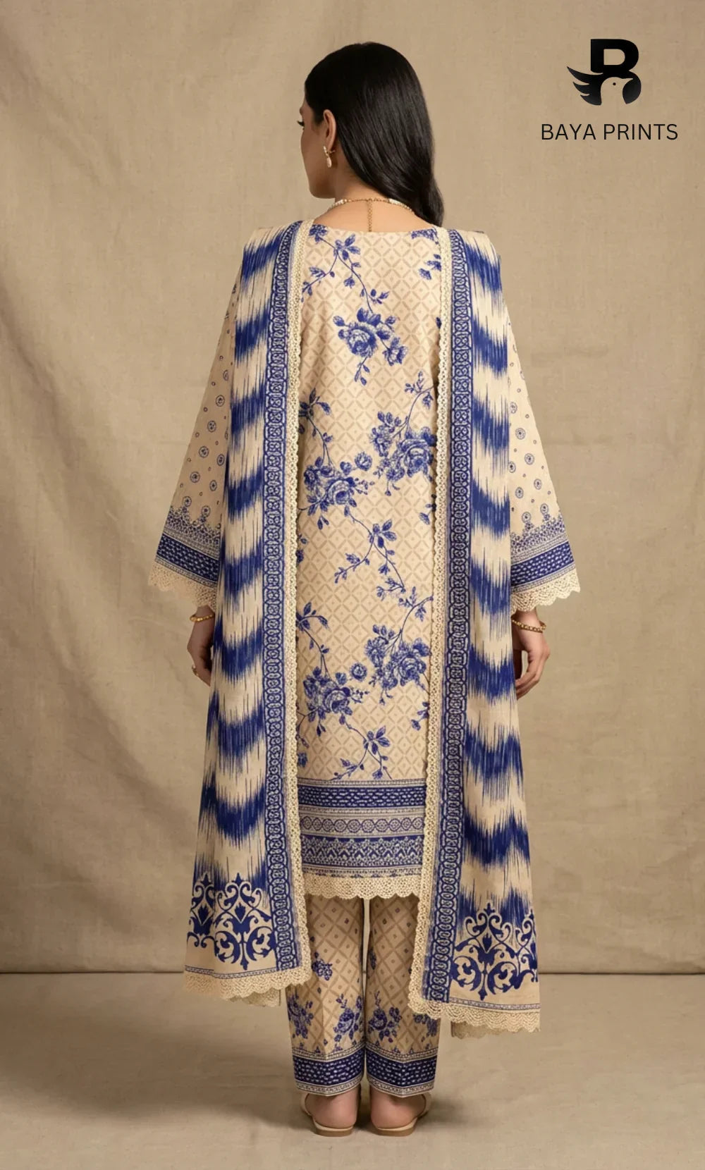 Crown Whisper -3PC Printed Lawn | Unstitched