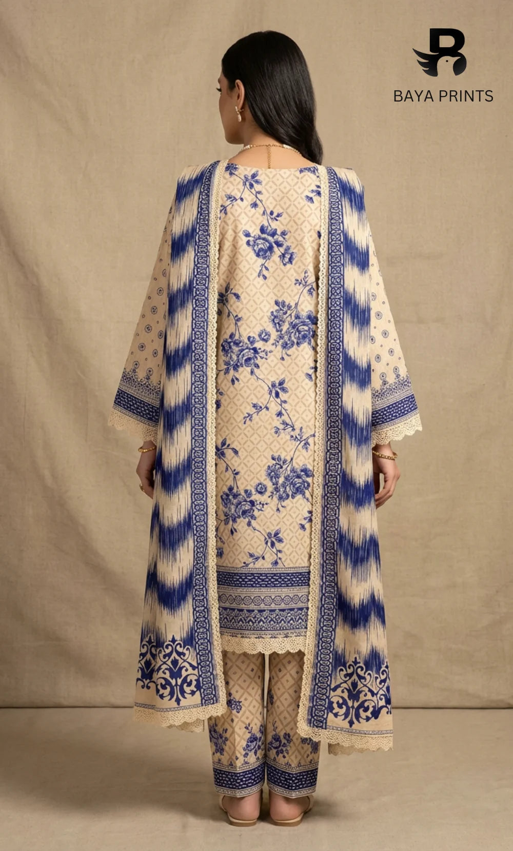 Crown Whisper -3PC Printed Lawn | Unstitched