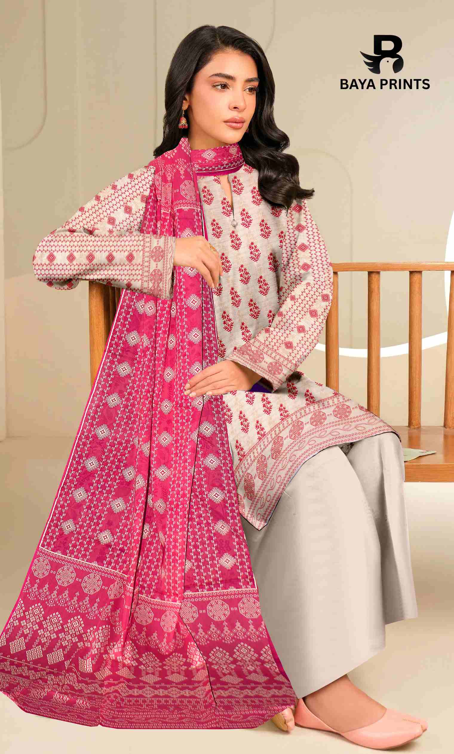 3 Piece Unstitched Printed Lawn Suit -BA-V28-9