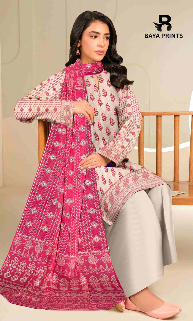 3 Piece Unstitched Printed Lawn Suit -BA-V28-9 Main Image