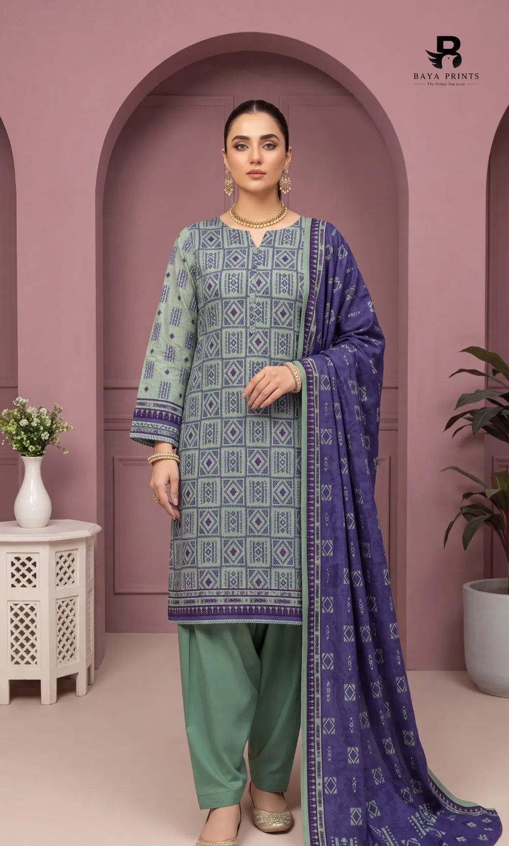 3PC Printed Lawn | Unstitched |  V24