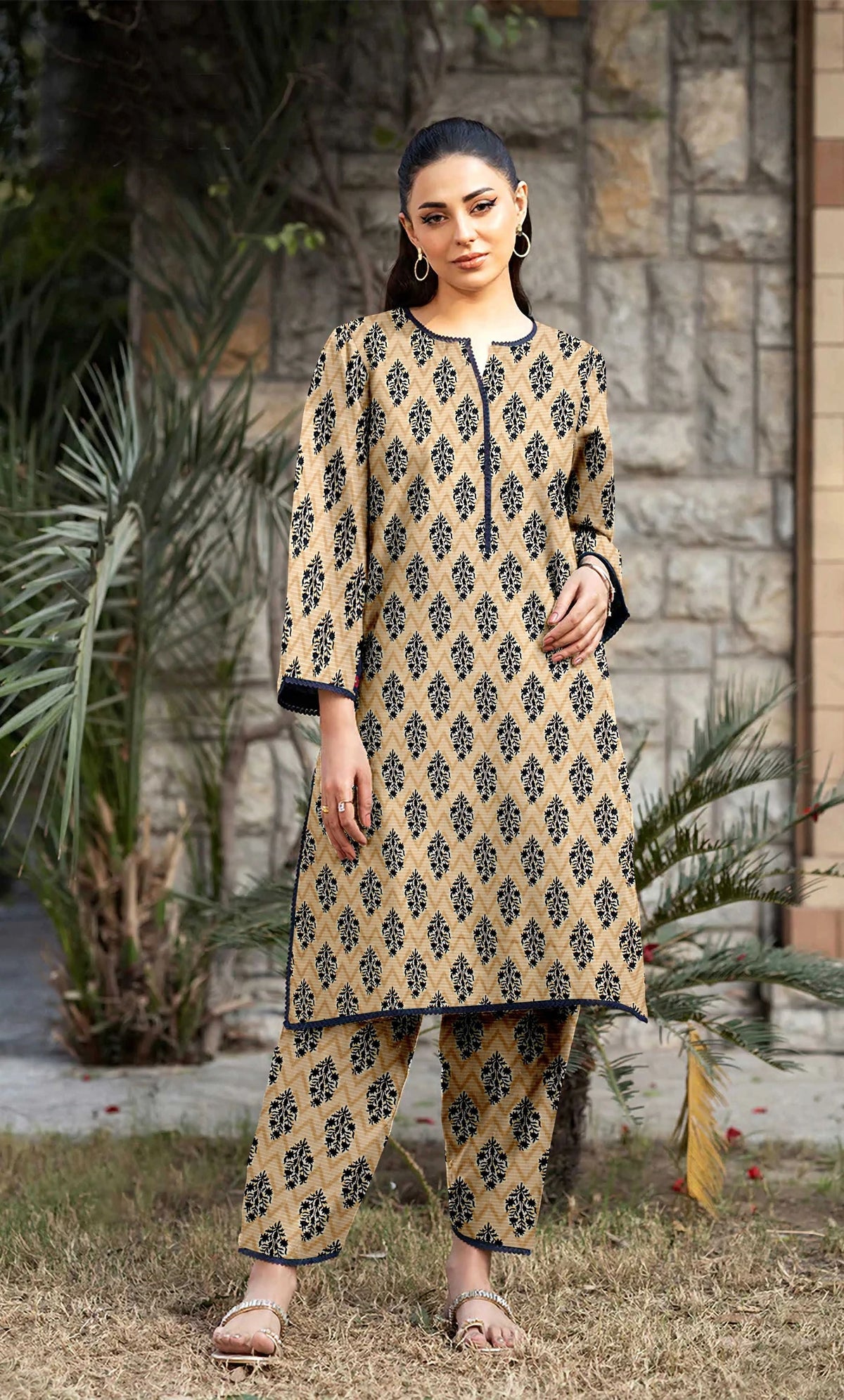 2PC Unstitched Printed Lawn Suit  - BD-V6-21