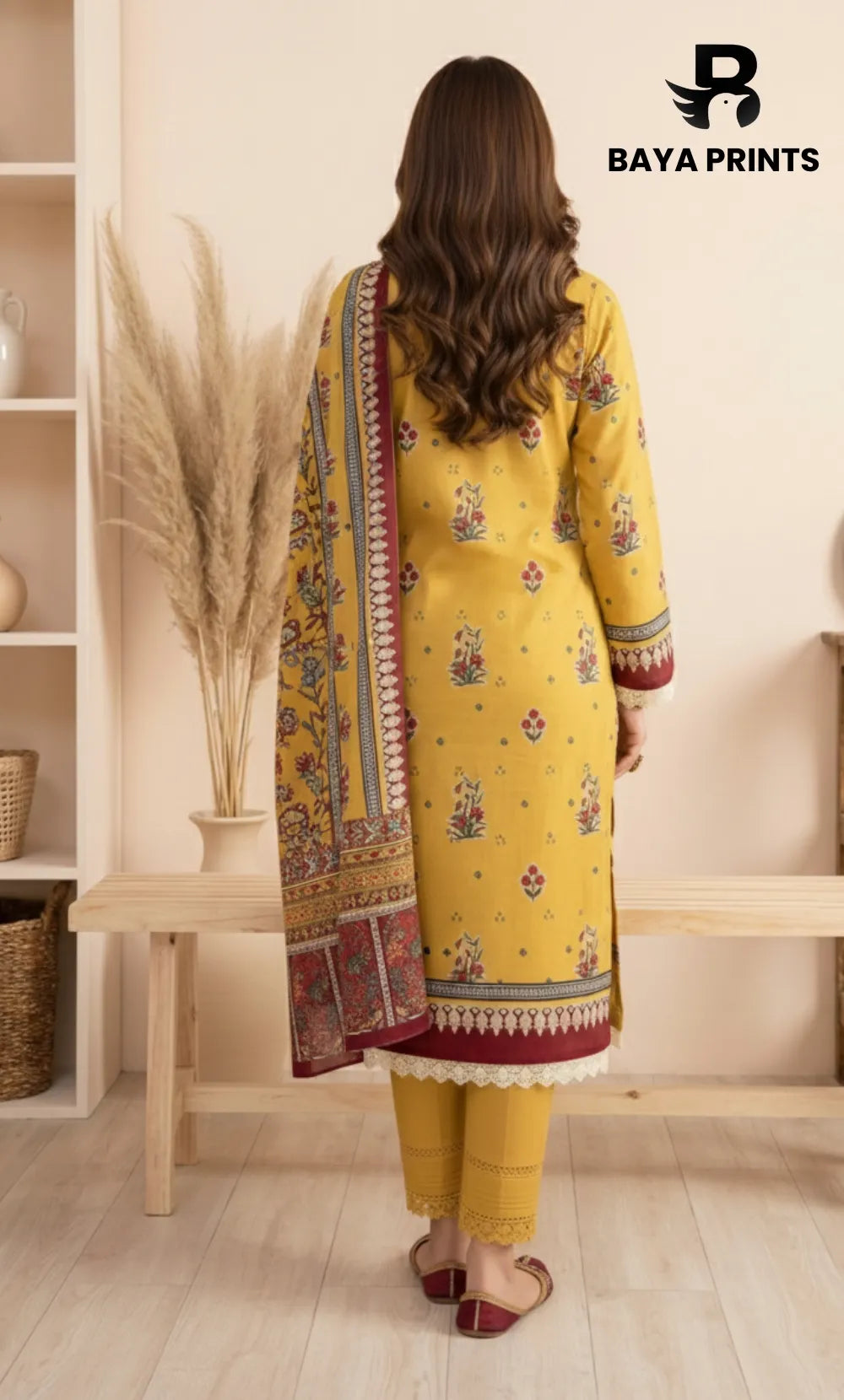 3 Piece Unstitched Lawn Suit -V-21-A-08