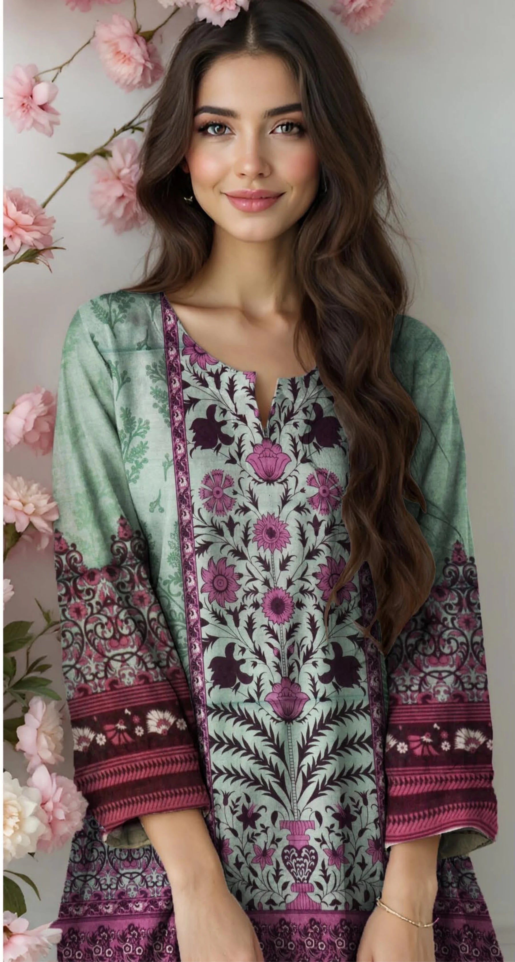 3 Piece Printed Dobby Unstitched Lawn Suit | DE-V5-07
