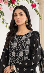 3PC Premium Embroidered Karandi | Unstitched | Nazakat - 09