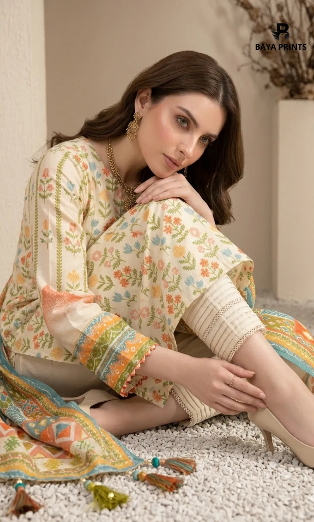 3PC Printed Lawn | Unstitched |  KHD