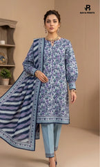 3PC Printed Lawn | Unstitched | BA-V25