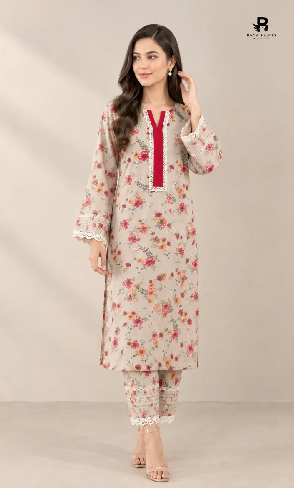 2PC Premium Linen  Unstitched -BA-V9-03