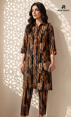 2PC Unstitched Printed Lawn Suit -Orlina