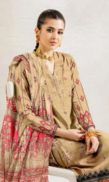 3PC Embroidered Unstitched Lawn Suit -NA-V15-10