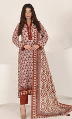 3 Piece Printed Unstitched Lawn Suit | SE-A-06