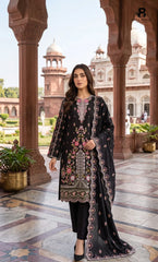 3PC Premium Embroidered Dhanak | Unstitched | Naqsh-e-Zar -08