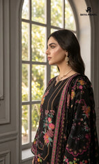 3PC Printed Lawn | Unstitched |  M.B