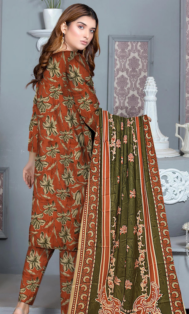 3 Piece Unstitched Printed Lawn Suit | M-V2-10 Main Image