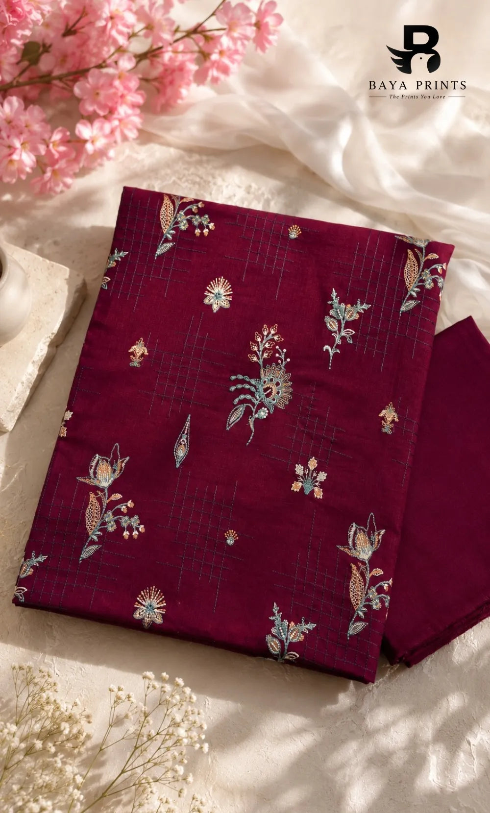 Nayab | Premium 2PC Embroidered Lawn | Unstitched