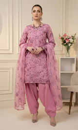 3PC Embroidered Unstitched Lawn Suit | Nafasat-02