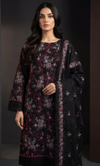 3PC Embroidered Unstitched Lawn Suit | Nafasat-01