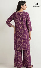 2PC Unstitched Printed Lawn Suit -Orlina
