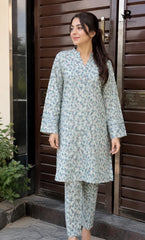 2PC Unstitched Printed Lawn Suit -Orlina