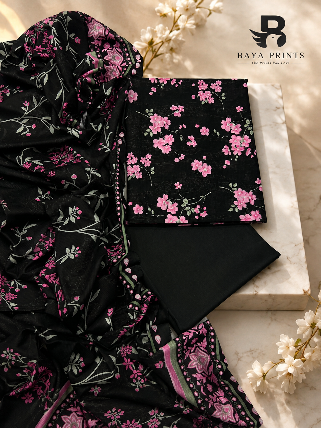 3PC Printed Lawn | Unstitched |  ET
