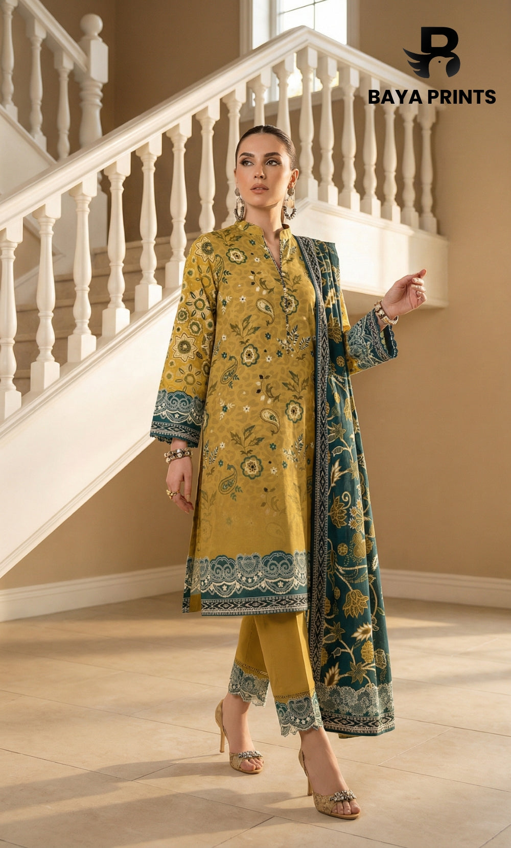 3 Piece Unstitched Lawn Suit -V-21-B-05