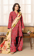3 Piece Unstitched Premium Lawn Suit- BA-V-30-S01