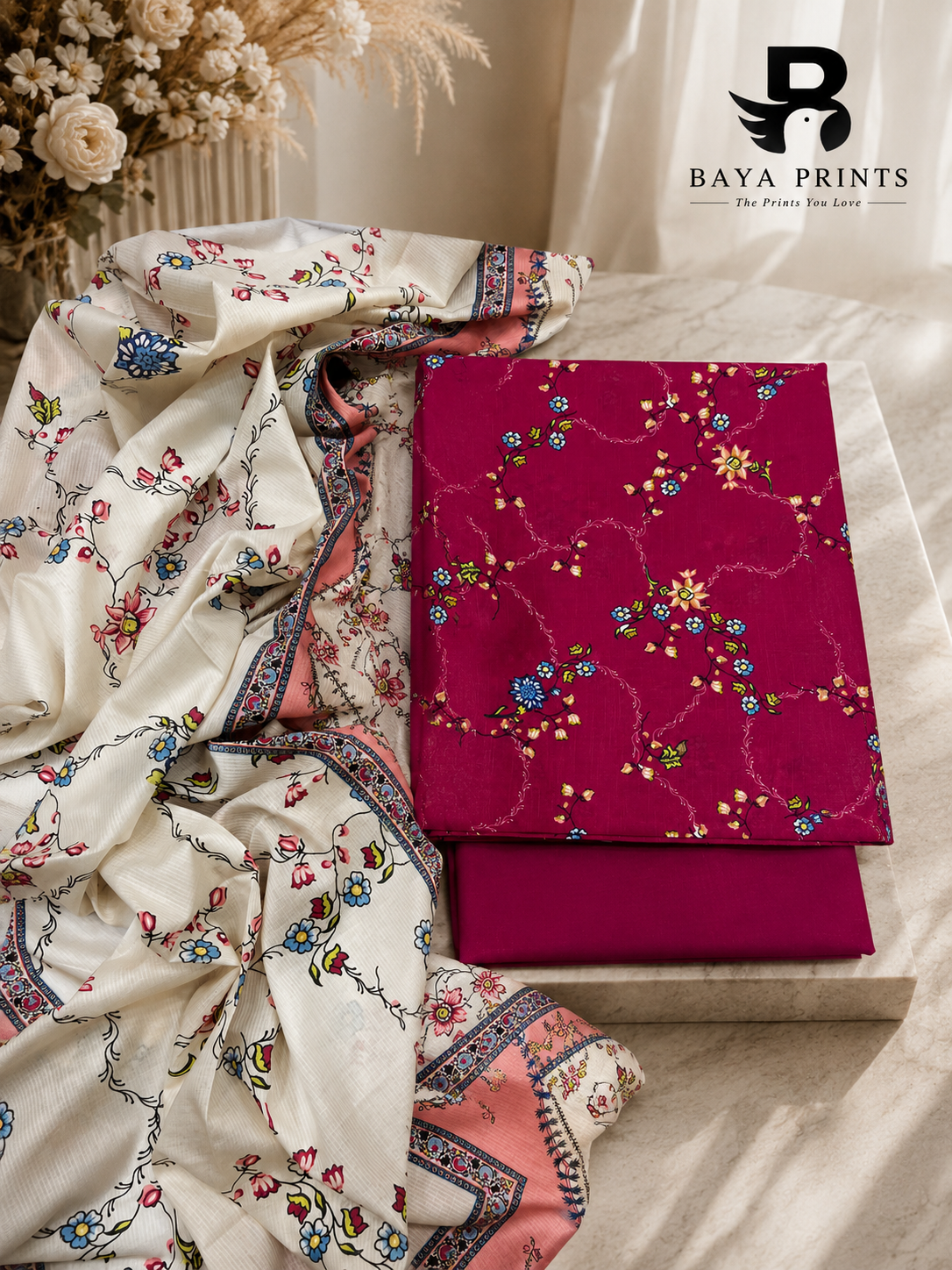 3PC Printed Lawn | Unstitched |  ET