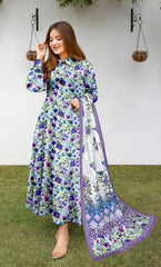 3 Piece Unstitched Premium Lawn Suit- BA-V-14