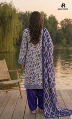 3PC Printed Lawn | Unstitched | BA-V25