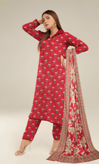 3PC Premium Linen Unstitched   -BA-SL-05