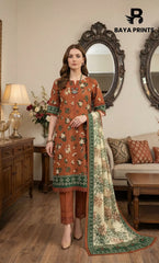3 Piece Unstitched Lawn Suit -V-21-A-01