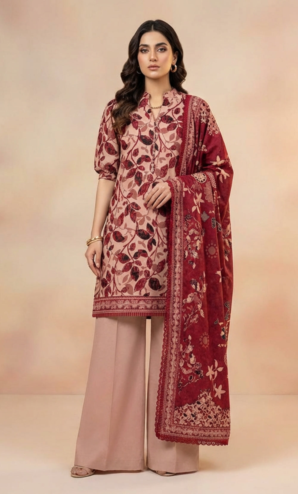 3 Piece Printed Lawn Unstitched Suit  –Galoria