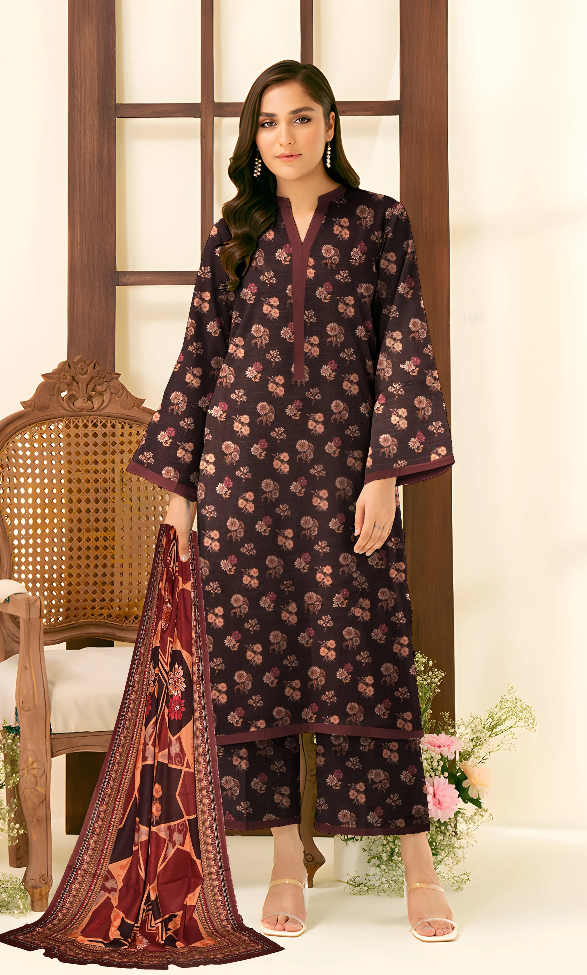 3PC Unstitched Khadar Suit  BA-K-V11-24 B-2