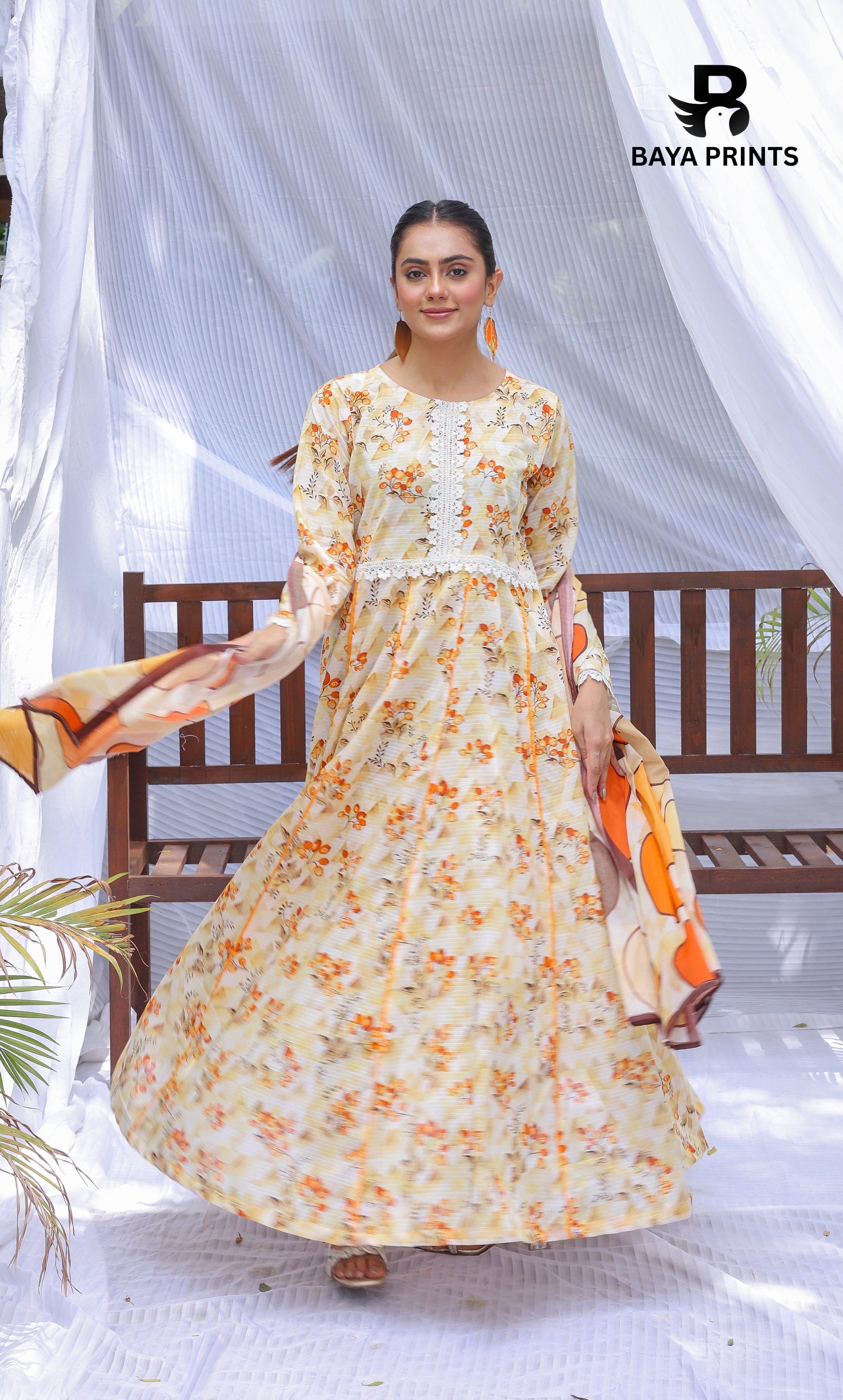 3 Piece Unstitched Printed Lawn Suit -BA-V25-3