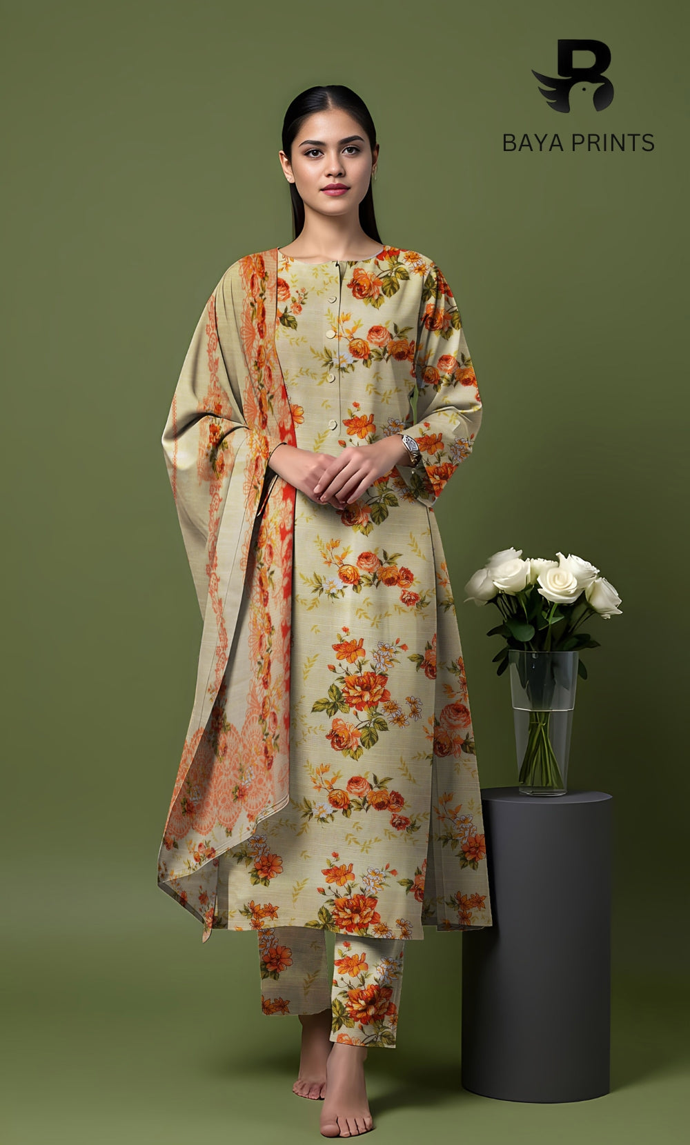 3PC Unstitched Khadar Suit  BA-K-V11-02