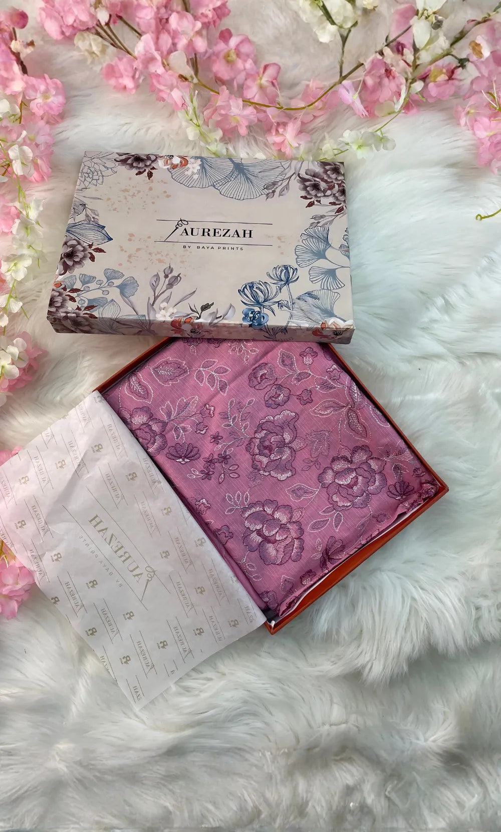 3PC Embroidered Unstitched Lawn Suit | Nafasat-02