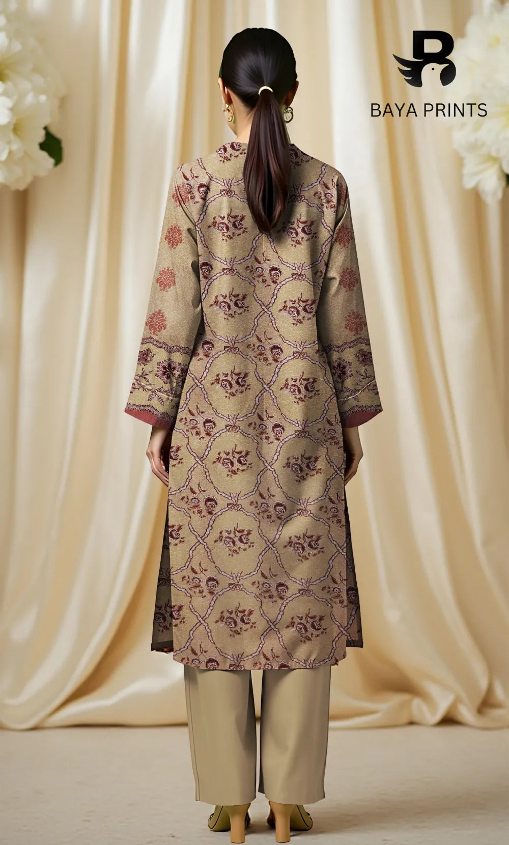 3 Piece Unstitched Karandi Suit BA-V10-10