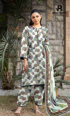 3 Piece Unstitched Printed Lawn Suit -BP-V24-1
