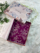 3PC Embroidered Unstitched Lawn Suit | Nafasat-04