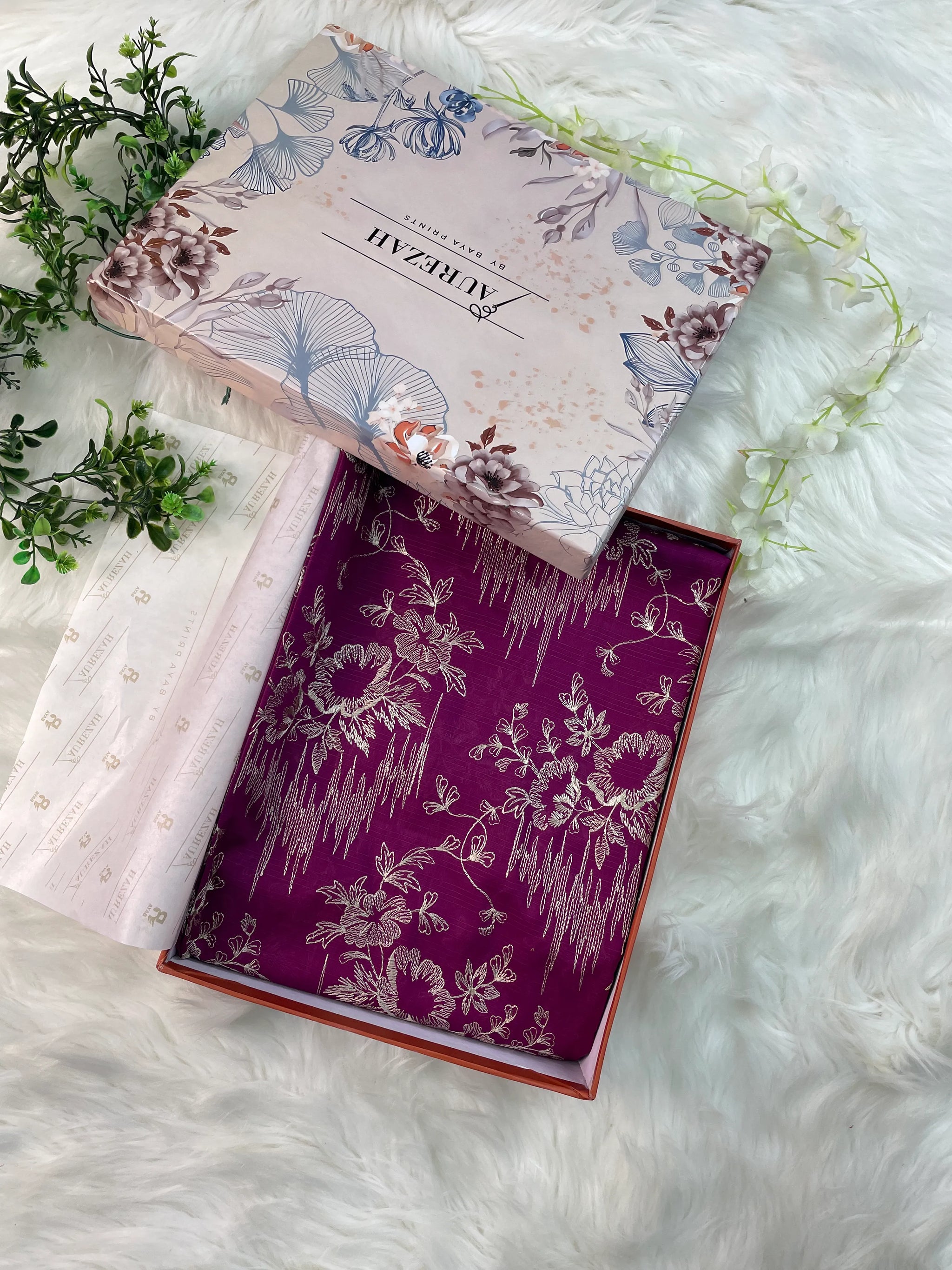 3PC Embroidered Unstitched Lawn Suit | Nafasat-04