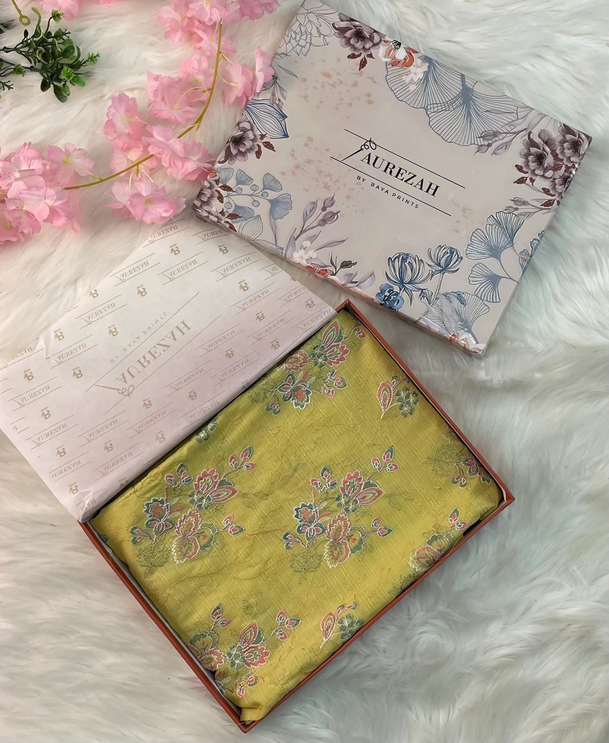 3PC Embroidered Unstitched Lawn Suit | Nafasat-03