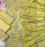 3PC Embroidered Unstitched Lawn Suit | Nafasat-03