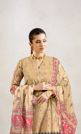 3PC Embroidered Unstitched Lawn Suit -NA-V15-10