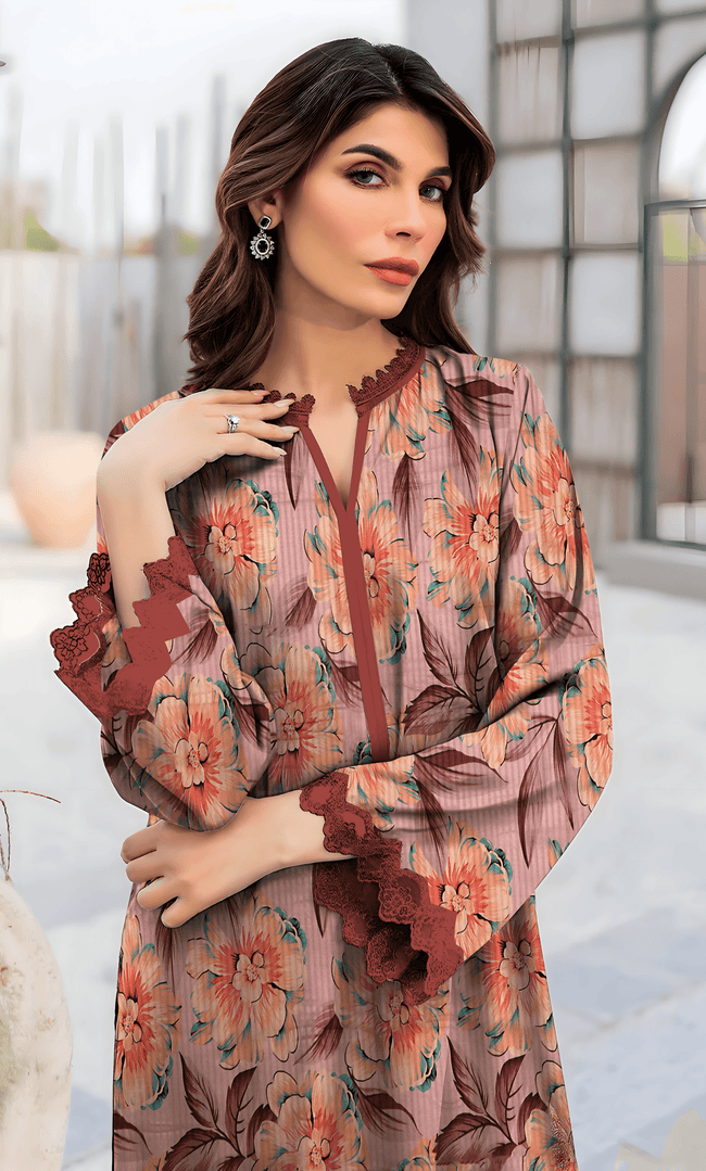 2PC Premium Linen Unstitched-DE V6 -020 Main Image