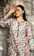 3 Piece Unstitched Printed Lawn Suit With Bamber Chiffon Dupatta - BA-V-15 -8