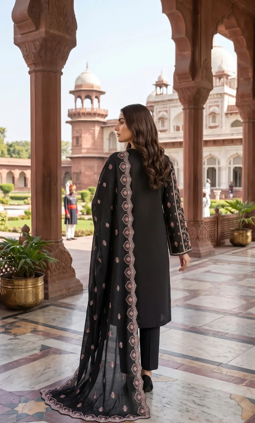 3PC Premium Embroidered Dhanak | Unstitched | Naqsh-e-Zar -08