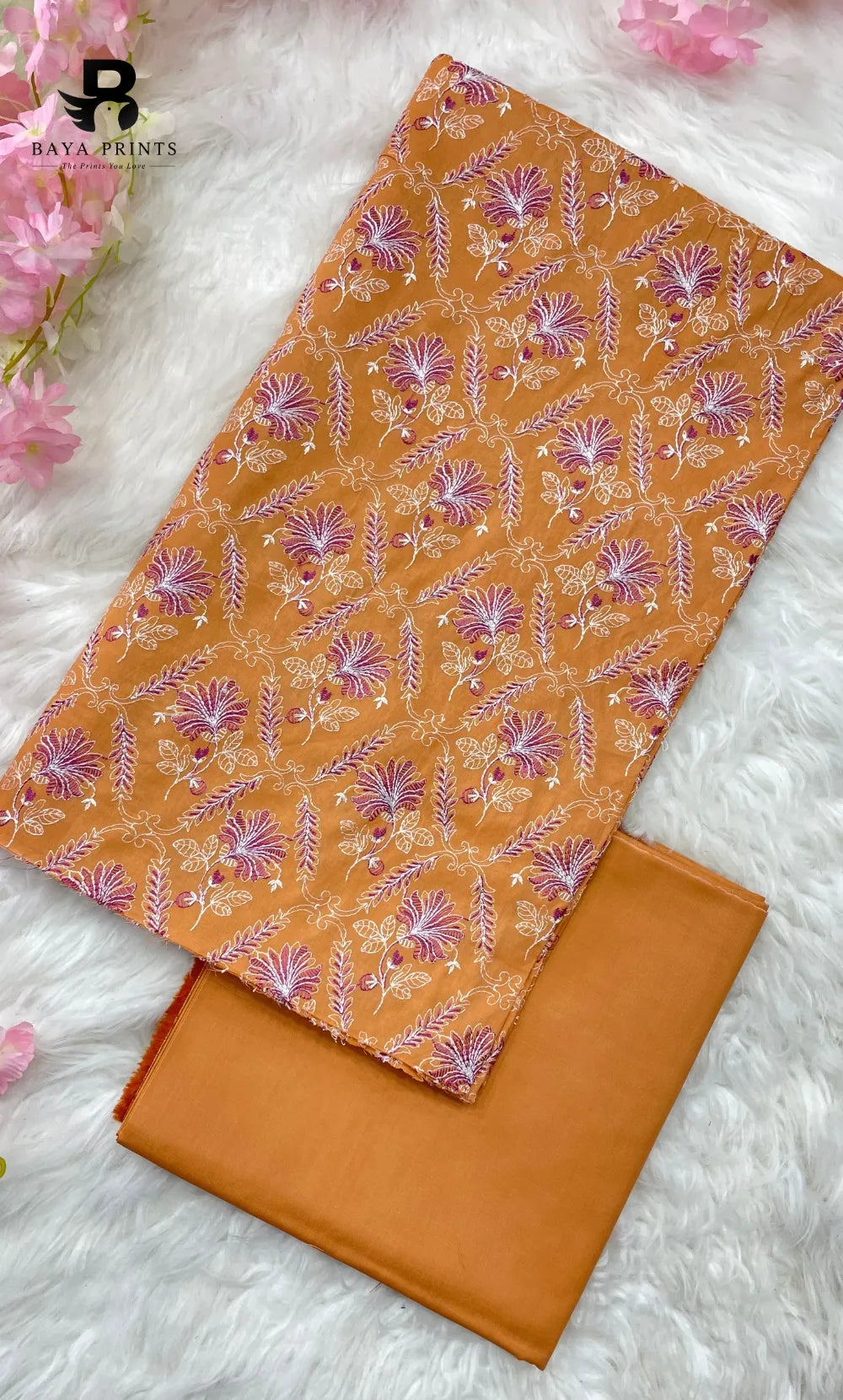 2PC Premium Embroidered Lawn |Unstitched | Breez