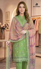 3-Piece | Unstitched Luxury Embroidered Lawn Suit | Nayab