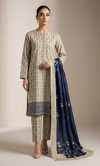 3 Piece Unstitched Printed Viscose Suit-BA-V11